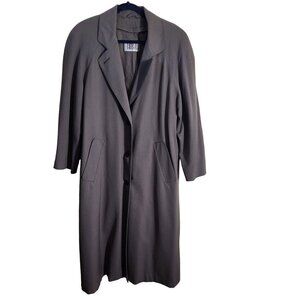 Bill Blass Vintage 100% Pure Wool Trench Coat Size L